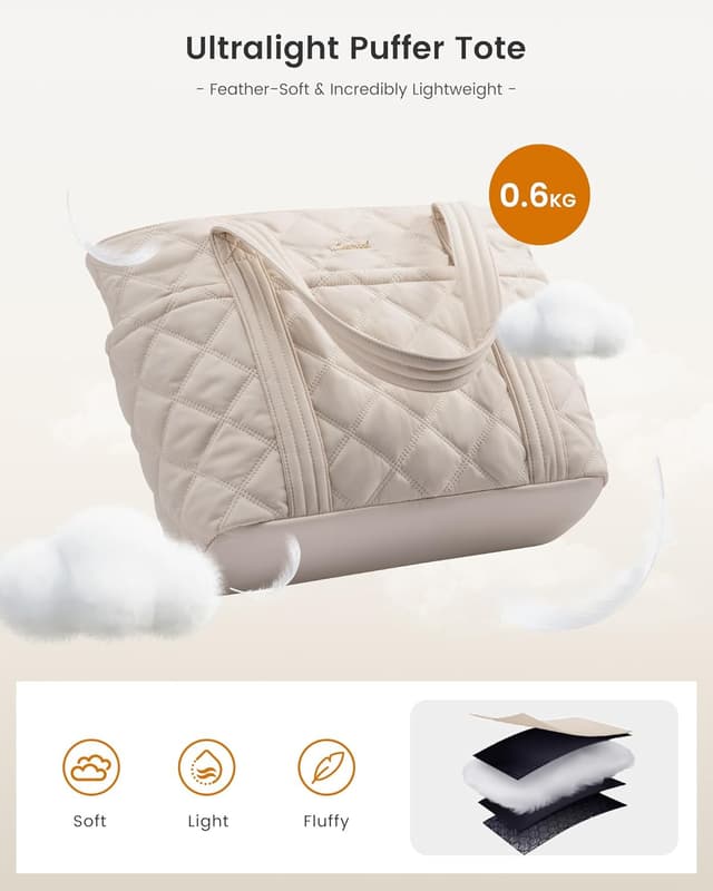 Thumbnail 3 de LOVEVOOK Handtasche Beige 15,6 Zoll Laptop