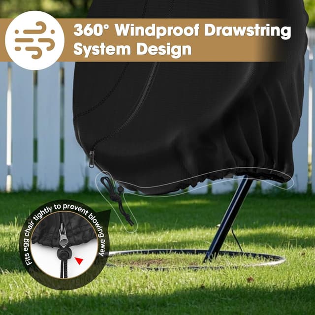 Detalle 2 de 420D Egg Chair Cover 190x115cm