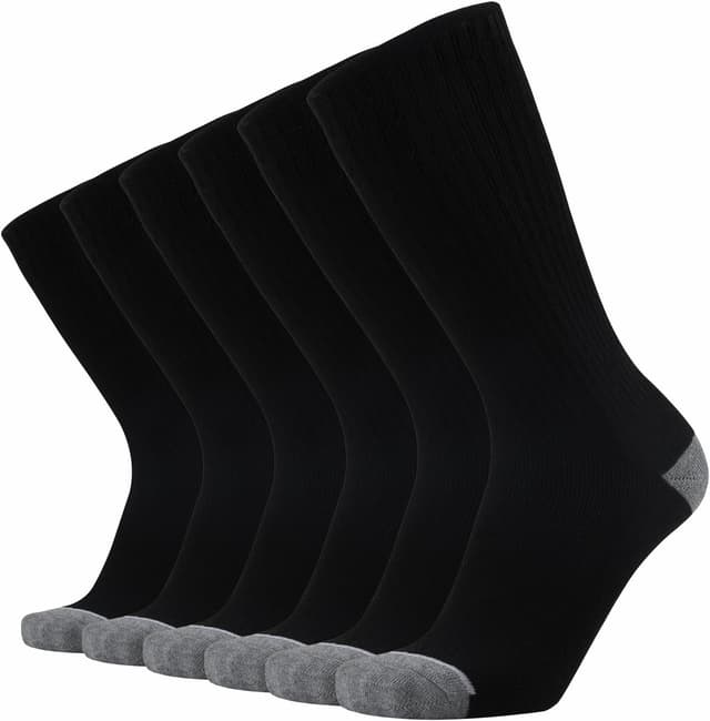 Detalle de ONKE Max Full Cushion Crew Socks (Moisture Wicking, Odor Control) for Steel Toe Work Boots