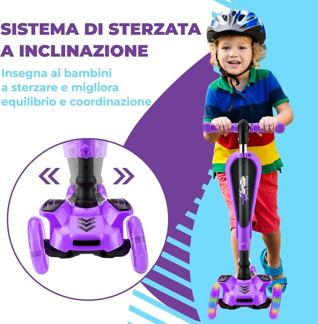 Thumbnail 5 de Hurtle Monopattino Bambino 3 ruote regolabile