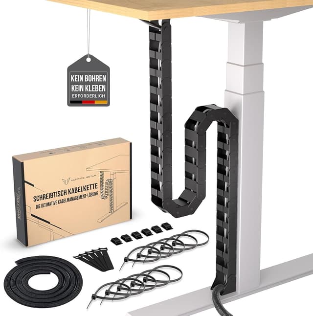 Detalle de Kabelführung Schreibtisch Kabelkanal