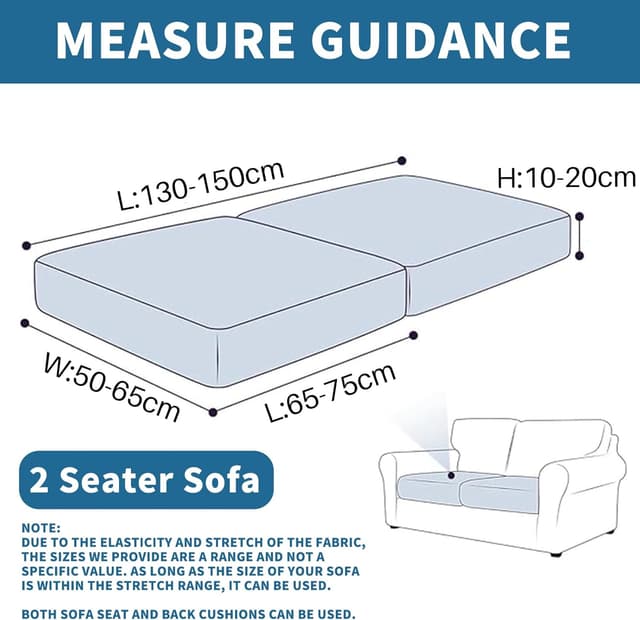 Detalle de Ystyle Copriseduta Divano elasticizzato universale grigio (1 posto, 2 pezzi)