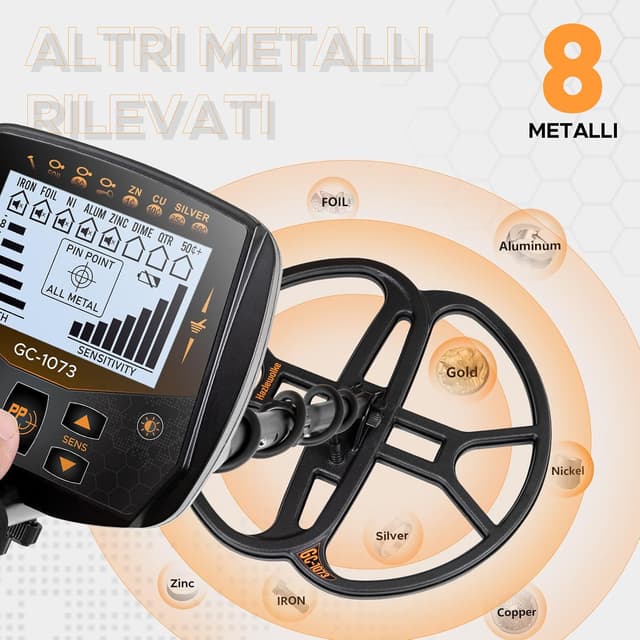 Detalle de Hazlewolke 33CM Metal Detector professionale 🧲
