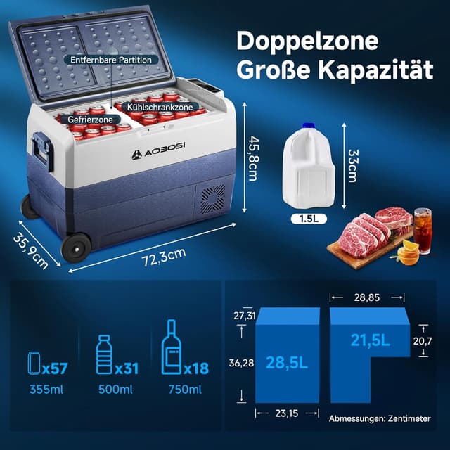 Thumbnail 1 de AAOBOSI Kompressor Kühlbox 50 L – elektrische Kühlbox