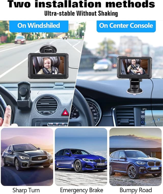 Detalle 2 de Zacro Baby Auto Spiegel 1080P Rücksitzkamera