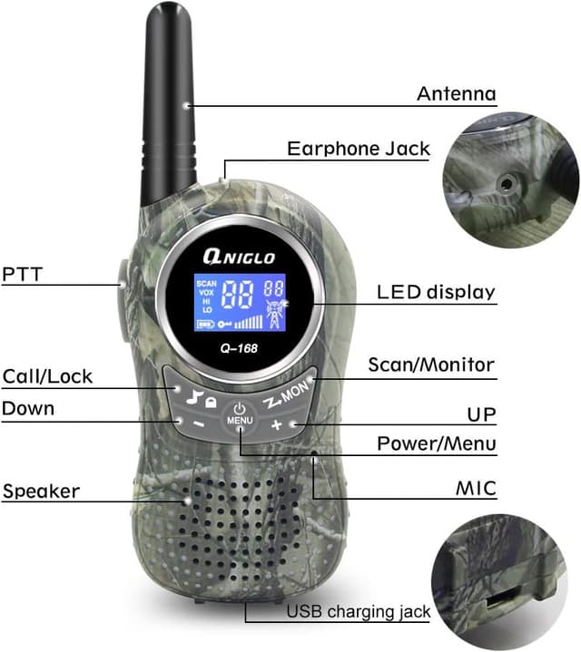 Thumbnail 4 de QNIGLO Q168Plus talkie walkie VOX 5 km