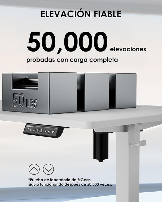 Thumbnail 6 de ErGear escritorio elevable 140x70 blanco