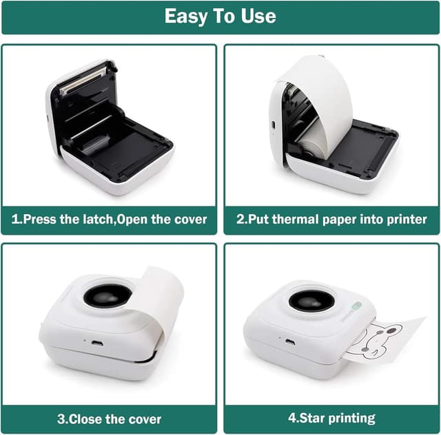 Detalle de Tiusixsy 20 Rollen Mini-Druckerpapier (Thermopapier) 57 x 25 mm für Kinder‑Sofortbildkameras