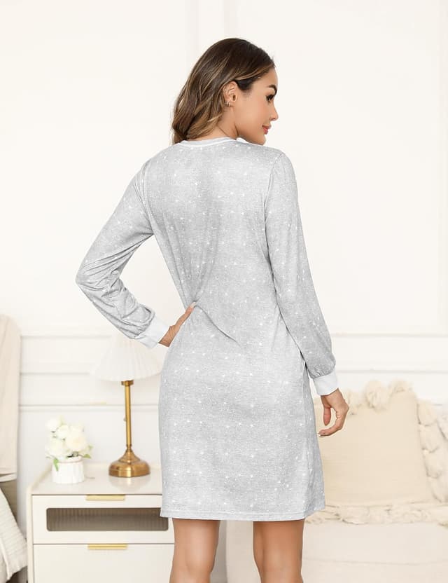 Thumbnail 2 de Jahetuul Camisón Mujer Algodón Estrellas