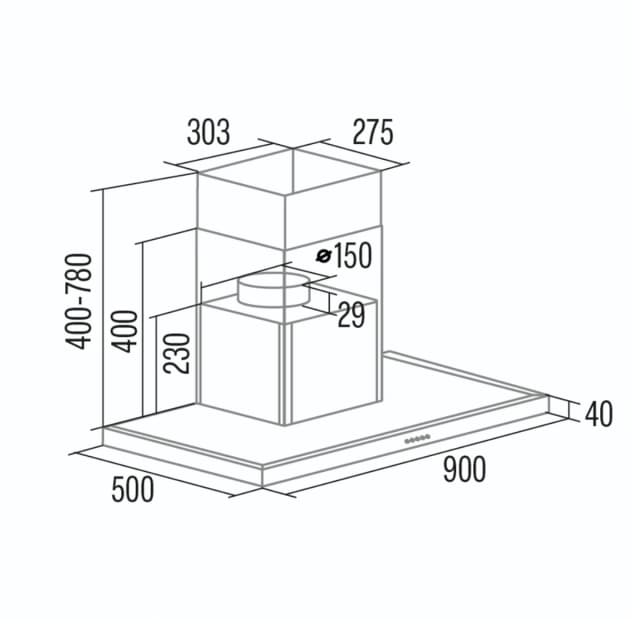 Thumbnail 1 de Cata Campana Decorativa S PRO 9000 BK, 3 velocidades
