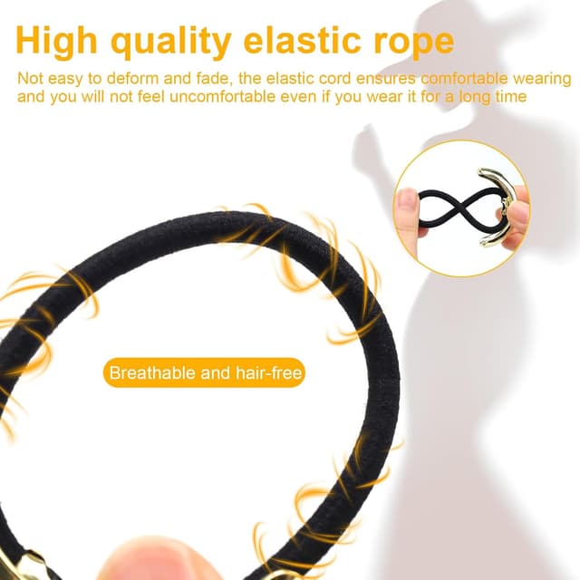 Detalle de LWLWA Haargummi Scrunchie 4er Set im Goldlook