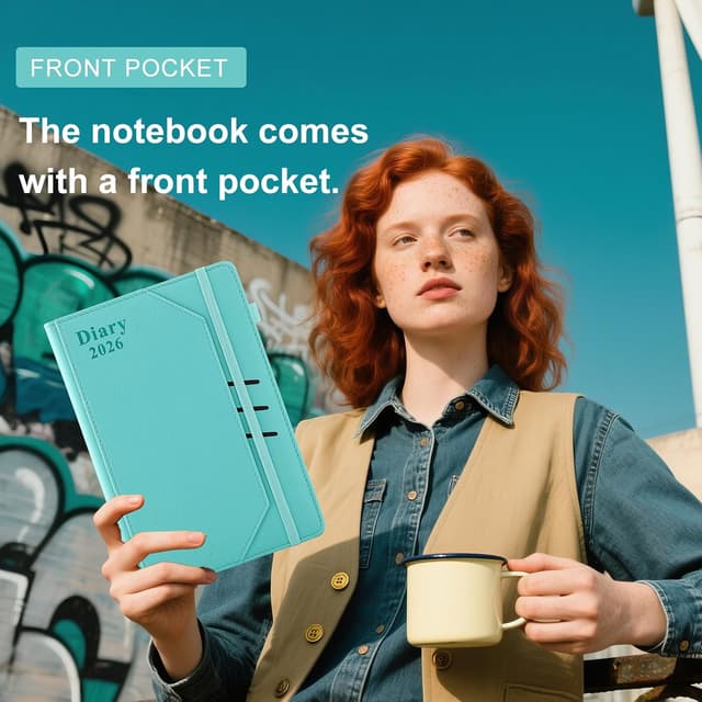 Detalle 2 de Agenda académica 2026 A5 una página por día