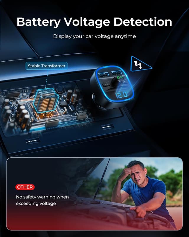 Thumbnail 6 de LENCENT FM Transmitter Bluetooth Car Kit