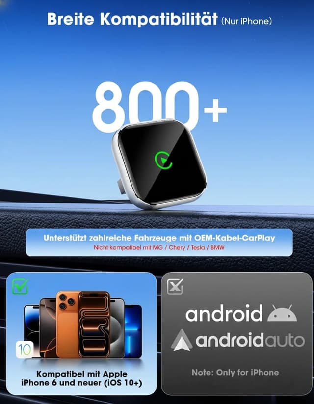 Thumbnail 5 de QINOJA Wireless CarPlay Adapter 5GHz
