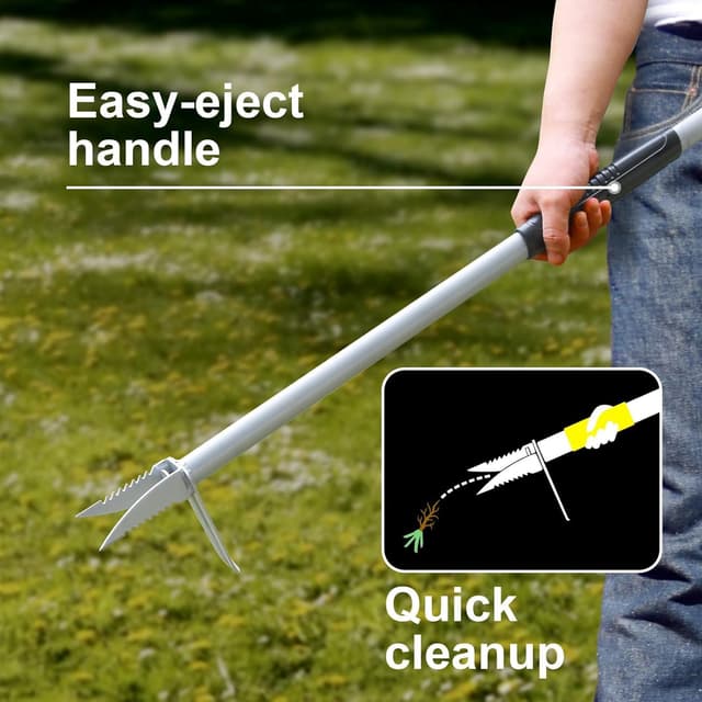 Detalle de Wurzberge Garden Weed Remover Tool – stand-up root puller for dandelions, thistles & nettles