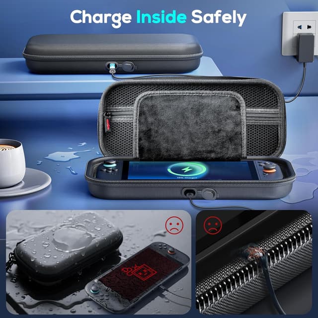 Detalle 2 de Auarte Switch 2 Carrying Case with 10-Game Storage