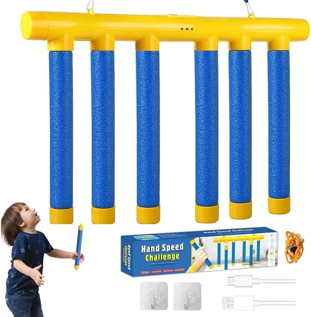 Detalle de Jastown Reaction Training Toy with Falling Sticks – hand-eye coordination capture game for kids and adults
