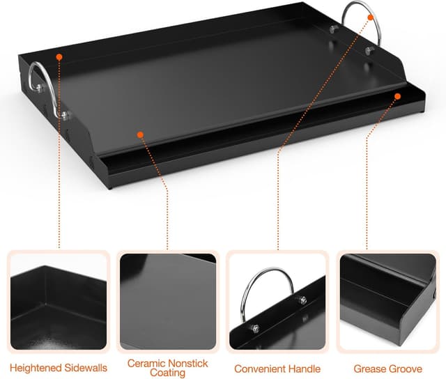 Thumbnail 2 de onlyfire Piastra per Barbecue 58,5×40,5×7 cm 🍖