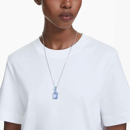 Thumbnail 4 de Swarovski Colgante Millenia azul octogonal, baño de rodio 💎