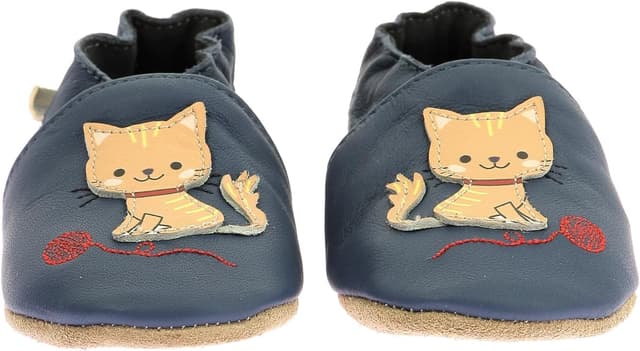 Detalle 2 de Robeez Kitten Day — chausson en cuir souple pour enfant, semelle antidérapante