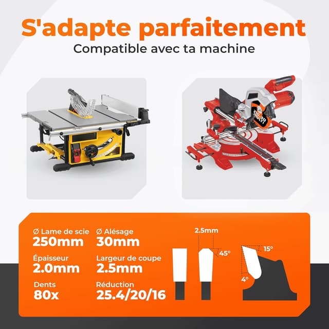 Thumbnail 5 de BAUBECK Parent Lame scie circulaire PRO+ Ø250mm