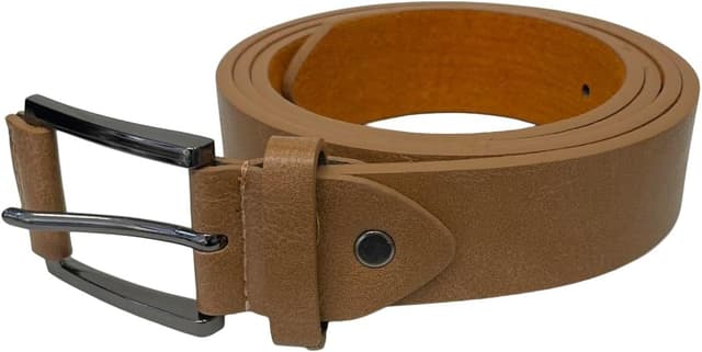 Detalle 2 de Men’s Leather Trouser Belt (Black or Tan) – 1.25 inch Wide, Milano SoBo Leather
