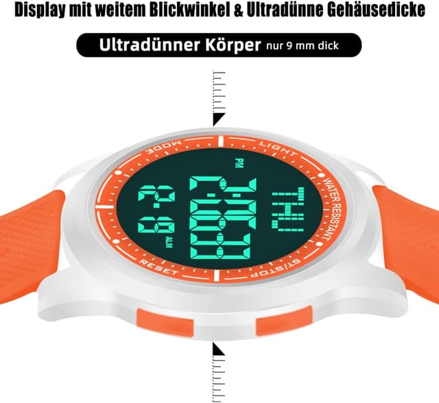 Detalle 2 de WIFORT Digitaluhr mit 5 ATM Wasserdicht