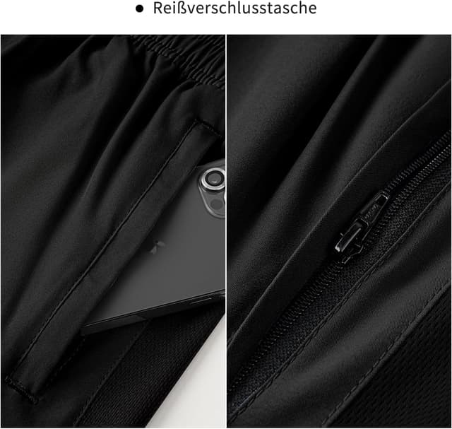 Detalle 2 de HMIYA Herren Sport Shorts mit Schnell Trocknen