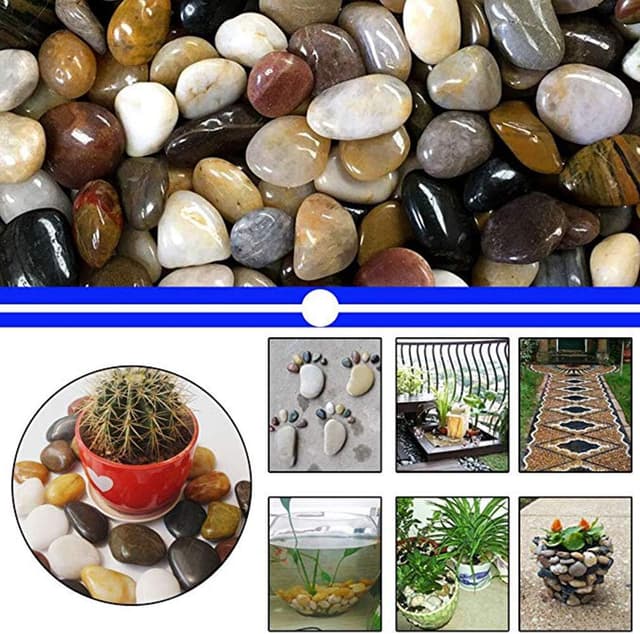 Thumbnail 2 de Hisredsun Multi Polished River Pebbles 3–5 cm 🪨