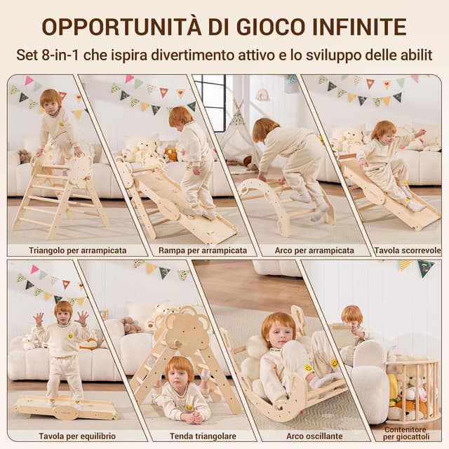 Thumbnail 1 de COSYLAND Set da Arrampicata 8 in 1 per bambini