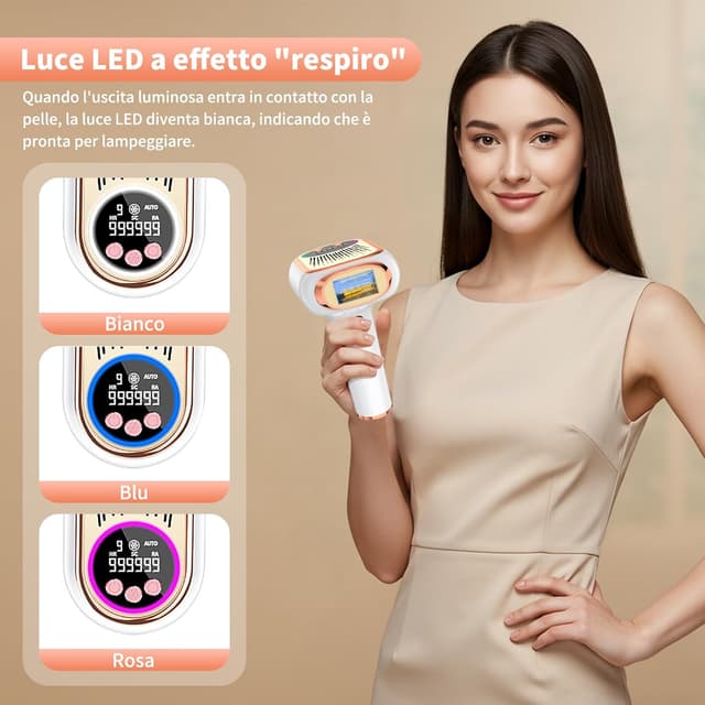 Thumbnail 6 de NIKYJM Epilatore Luce Pulsata IPL 3 in 1 con 6,8 cm² e 9 livelli di energia