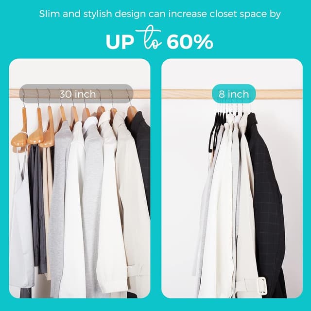 Thumbnail 2 de HOUSE DAY Kleiderbügel Samt 60 Stück