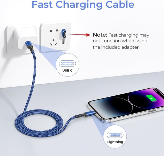 Detalle 1 de Ladekabel USB-C auf Lightning 3 m für iPhone