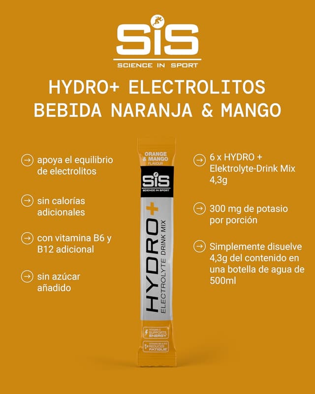 Thumbnail 1 de Science in Sport HYDRO+ #Electrolitos Veganos 🍊 Mango y Naranja