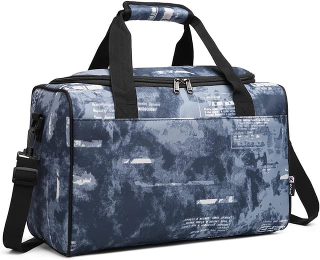 Detalle de KONO Ryanair Handgepäck-Tasche 40x30x20 cm – 24-Liter Weekender mit Schultergurt (Schwarz)