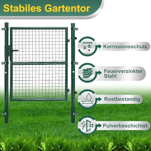 Thumbnail 2 de Ollewiellan Puerta de jardín metálica 125x100 cm