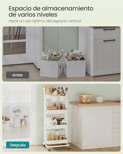 Thumbnail 2 de SONGMICS Carro Rodante de 4 Niveles con Cestas 🧺