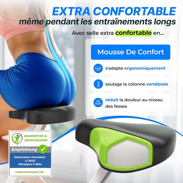Detalle 2 de Vélo d’appartement pliable Ultrasport F-Bike