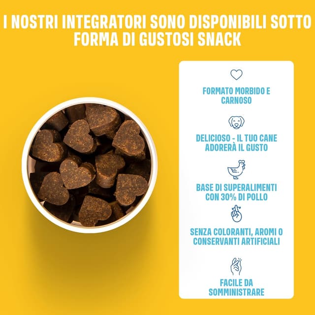 Detalle 2 de IVVI Multivita per Cani Come bocconcino: snack con pollo, probiotici, vitamine B e Omega 3 (60 snack da 270 g)