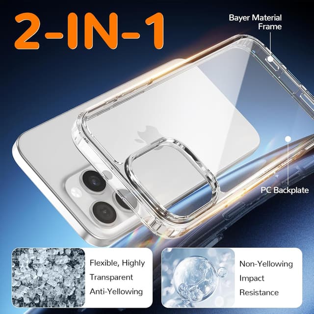 Detalle de iPhone 16 Pro Max clear TPU case