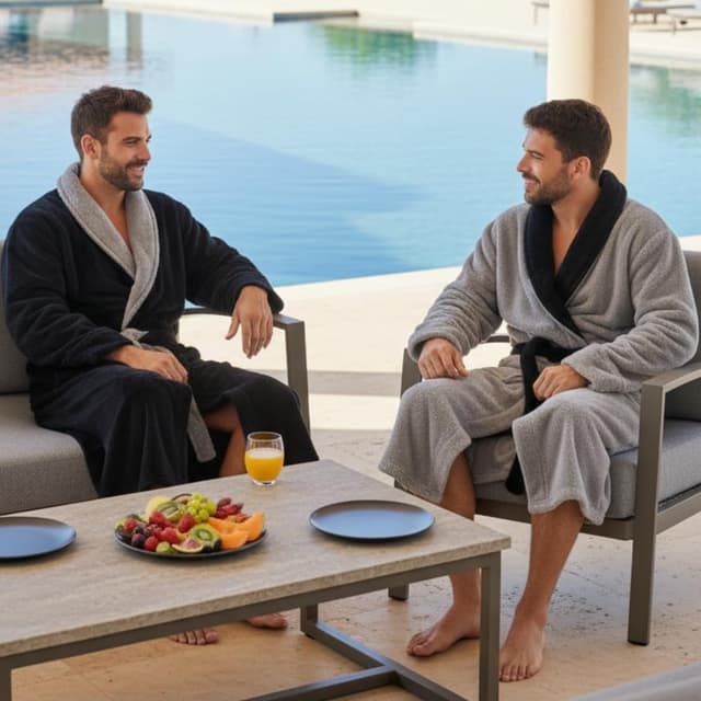 Thumbnail 6 de LEBENGOOD Bata Hombre Invierno Bata