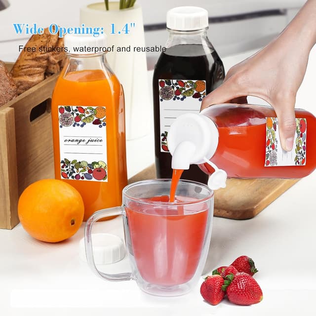 Thumbnail 5 de 2 Pack Glass Milk Bottle 32 Oz 🥛