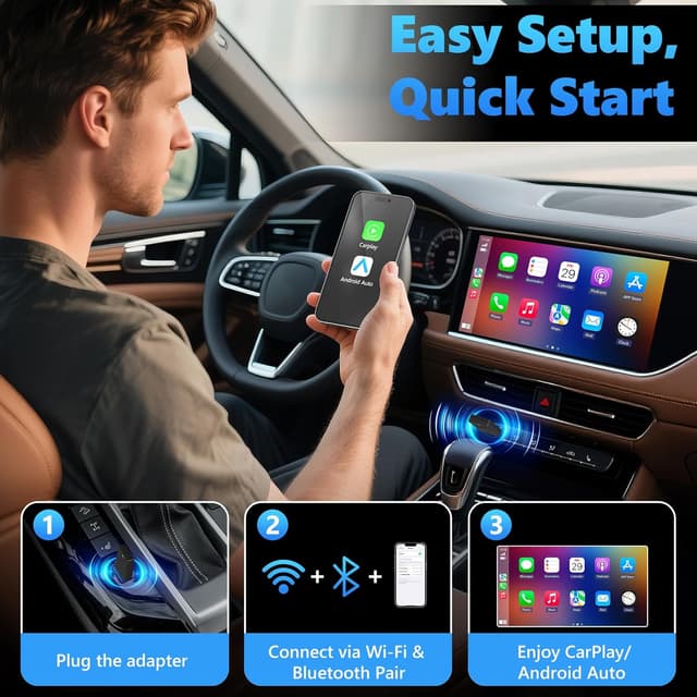 Thumbnail 6 de AOUQEE 2-in-1 Wireless CarPlay Adapter 5GHz
