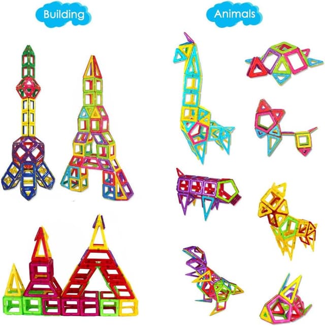 Detalle de LIVEHITOP 109 pièces de blocs de construction magnétiques éducatifs