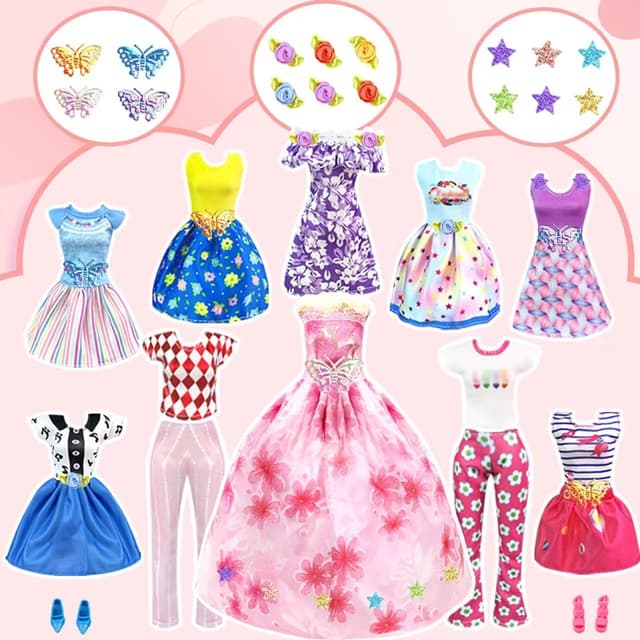 Detalle 1 de Kleidung für 11,5 Zoll Puppen mit Schrank