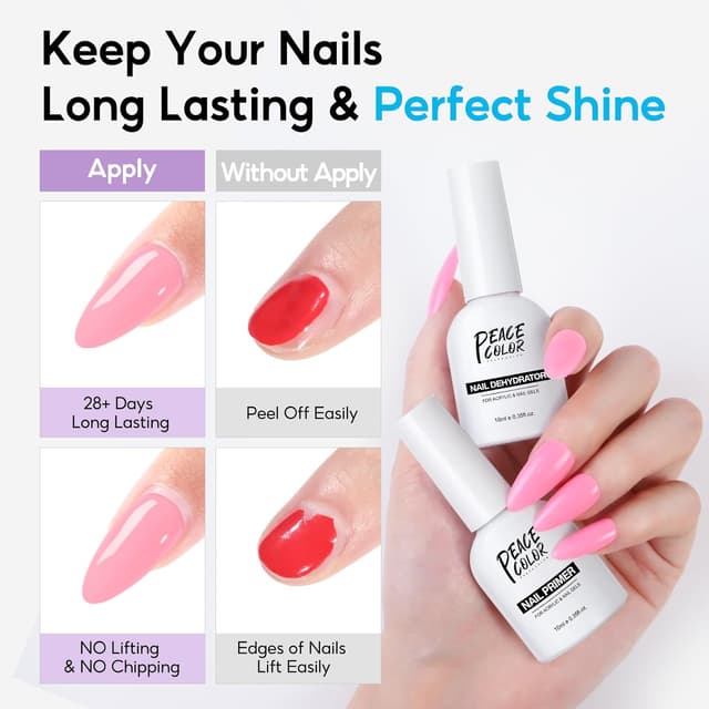 Thumbnail 6 de PEACECOLOR Nail Primer & Dehydrator-Set für Gelnägel: acid-free Nail Prep zum schnellen Air-Dry