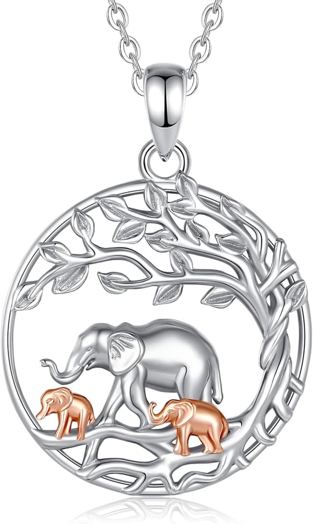 Detalle de INFUSEU Familie Kette 925 Elefanten-Anhänger