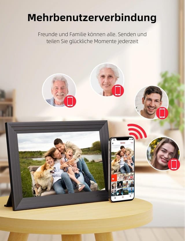 Thumbnail 4 de Luakug WLAN Digitaler Bilderrahmen 10,1 Zoll