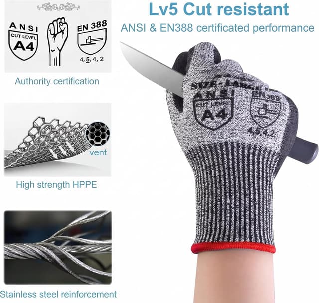 Thumbnail 1 de Donfri Cut Resistant Gloves Level 5 (L)
