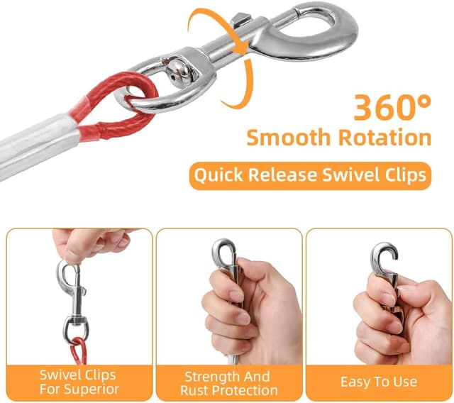 Detalle de Dog tie out cable for up to 60lb, 10ft